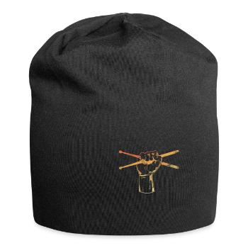 Cadeau rétro vintage de pilons de batteur - Bonnet en jersey - noir - Devant