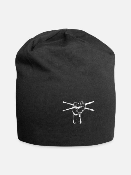 Schlagzeuger Drumsticks Geschenk - Jersey-Beanie - Schwarz