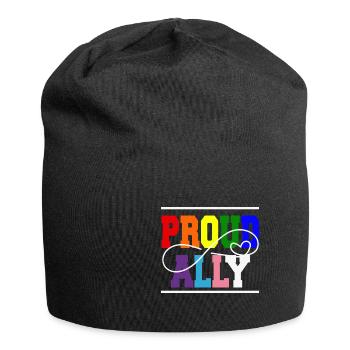 Pride Proud Ally Citation lesbienne gay - Bonnet en jersey - noir - Devant
