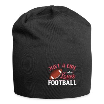 American Football Just a Gil Who Loves Football - Jersey Beanie - black - Front