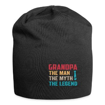 Grandpa the man the myth the Legend - Jersey-Beanie - Schwarz - Vorne
