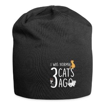 Cat I Was Normal 3 Cats Ago Cat Holder - Jersey Beanie - black - Front