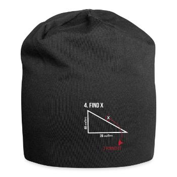 mathématiques, mathématiques, prof de maths, triangle - Bonnet en jersey - noir - Devant