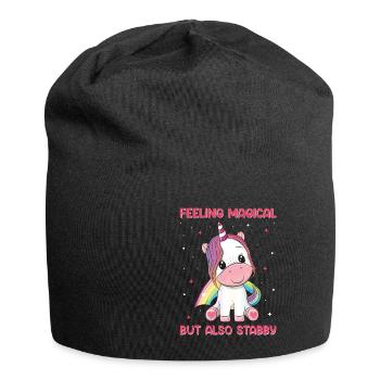 unicorn - Jersey-Beanie - Schwarz - Vorne