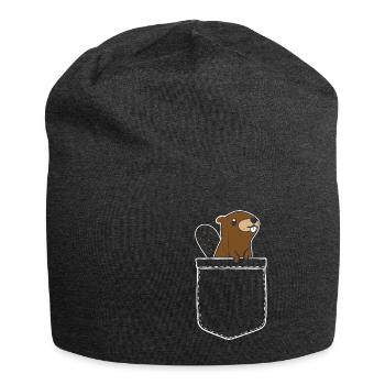 Lustiges Pocket Bieber Taschen Bieber - Bonnet en jersey - charbon - Devant