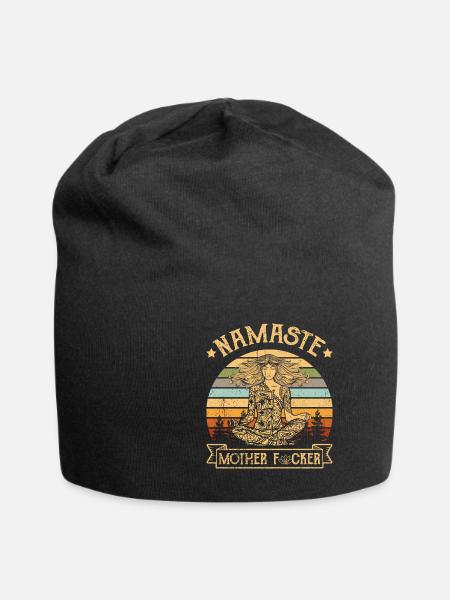 Namaste Yoga Mother - Jersey-Beanie - Schwarz