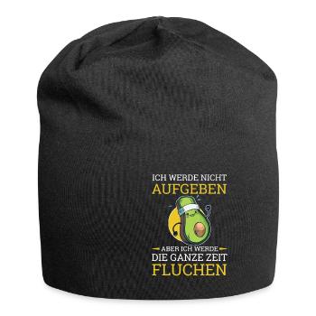 Ich Werde Nicht Aufgeben Aber Fluchen Avocado - Jersey-Beanie - Schwarz - Vorne