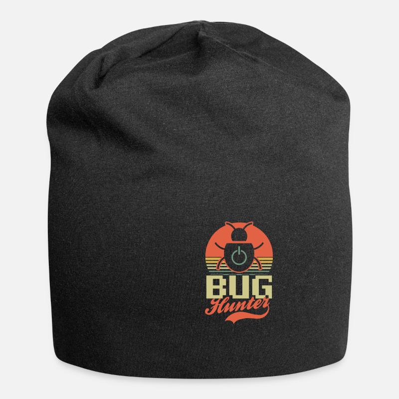Computer Programming Bug Hunter - Jersey Beanie - black