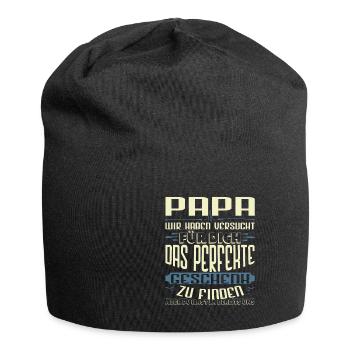 Papa wir haben versucht für dich das beste - Jersey-Beanie - Schwarz - Vorne