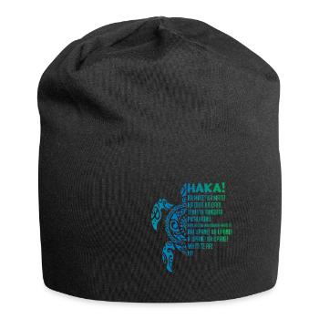 New Zealand Haka Ka Mate Song Turtle Rugby - Jersey Beanie - black - Front