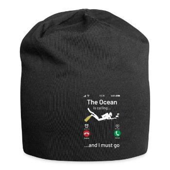 L’océan appelle la plongée - Bonnet en jersey - noir - Devant