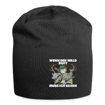 Wenn der Wald ruft muss ich gehen Jäger Förster - Jersey-Beanie - Schwarz - Vorne