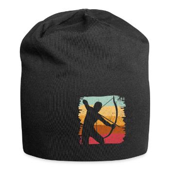 Bogenschütze Bogenschießen Bogensport - Jersey-Beanie - Schwarz - Vorne