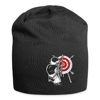 Bogenschütze Recurvebogen Bogenschießen Bogensport - Jersey-Beanie - Schwarz - Vorne