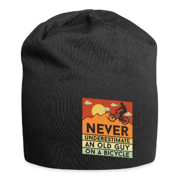 Never Underestimate an Old Guy on a Bicycle - Jersey-Beanie - Schwarz - Vorne