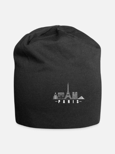 Paris Souvenir Tour Eiffel France Louvre - Bonnet en jersey - noir