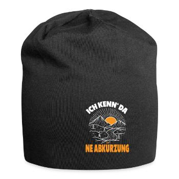 Ich kenn da ne Abkürzung Wandern Berge Bergsteigen - Jersey-Beanie - Schwarz - Vorne