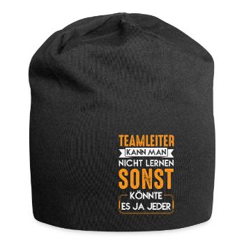 Teamleiter kann man nicht Lernen Chef Mitarbeiter - Jersey-Beanie - Schwarz - Vorne