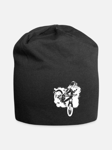 MTB Mountainbike Geschenk MTB BMX Zubehör - Jersey-Beanie - Schwarz