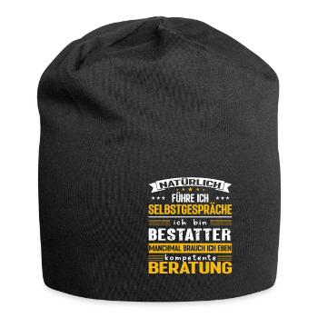 BESTATTER Spruch Beruf Sarkasmus Lustig Humor - Jersey-Beanie - Schwarz - Vorne