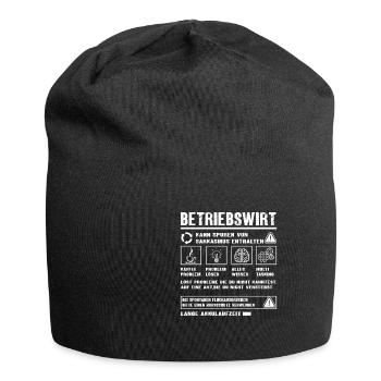 BETRIEBSWIRT Spruch Beruf Sarkasmus Lustig Humor - Jersey-Beanie - Schwarz - Vorne