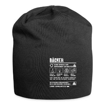 BÄCKER Spruch Beruf Sarkasmus Lustig Humor - Jersey-Beanie - Schwarz - Vorne