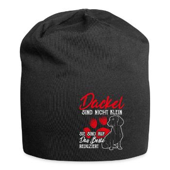 Dackel sind auf das Beste Reduziert Dackel Geschen - Jersey-Beanie - Schwarz - Vorne