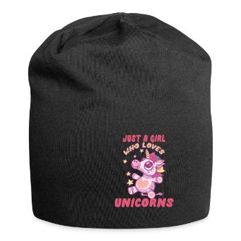 Licorne magique Juste une fille qui aime les licornes - Bonnet en jersey - noir - Devant