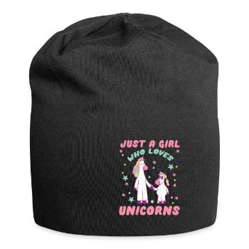 Licorne magique Juste une fille qui aime les licornes - Bonnet en jersey - noir - Devant