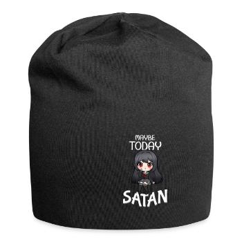 Maybe Today Satan I Satanic Creepy Cute Anime Girl - Jersey Beanie - black - Front