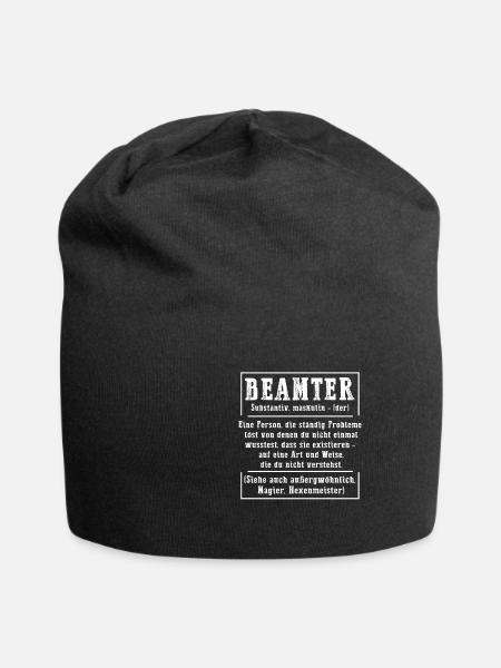 Beamter Definition - Beamter Kaffee Geschenk - Jersey-Beanie - Schwarz