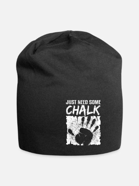 Klettern Bouldern Bergsteigen Just need more Chalk - Jersey-Beanie - Schwarz