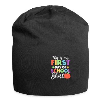 First Day Of School First Day Of School Outfit - Jersey Beanie - black - Front