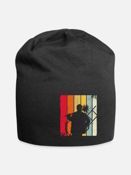 Schornsteinfeger Schornstein Retro Kaminfeger Gesc - Jersey-Beanie - Schwarz