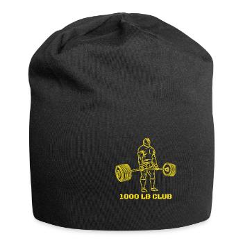 1000 Pfund Club Muscle Strong Men Gym Workout - Jersey-Beanie - Schwarz - Vorne