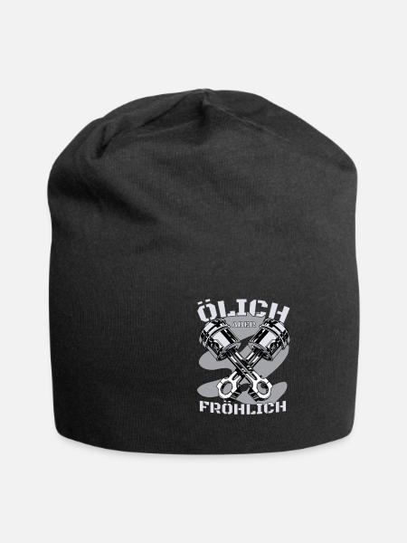 Ölich Aber Fröhlich Mechatroniker für Auto KFZ - Jersey-Beanie - Schwarz