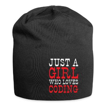 Juste une fille qui aime Coding Programmer - Bonnet en jersey - noir - Devant