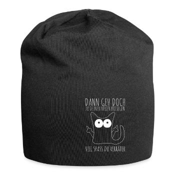 Dann geh doch zu deinen neuen Kollegen Jobwechsel - Jersey-Beanie - Schwarz - Vorne