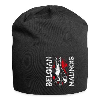Belgian Malinois Hunde - Jersey-Beanie - Schwarz - Vorne