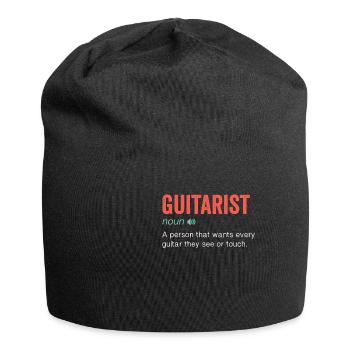 Noun Definition Nutrition for Guitarist - Jersey Beanie - black - Front