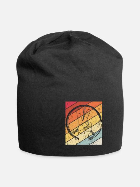 Friedenszeichen - Peace Frieden - Jersey-Beanie - Schwarz