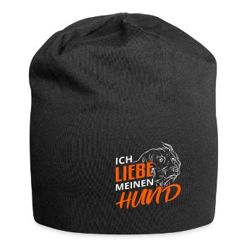Hund Hundebesitzer - Jersey-Beanie - Schwarz - Vorne