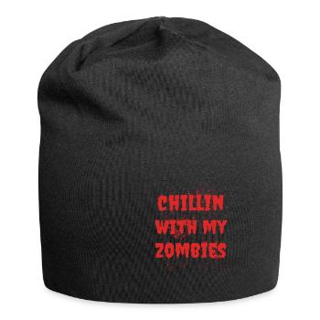 Bloodytext Chillin With My Zombies - Jersey Beanie - black - Front