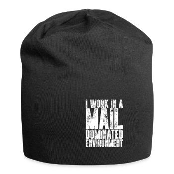 I Work In A Mail Dominated Environment I Mailman - Jersey Beanie - black - Front