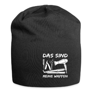 Das sind meine Waffen Geschenk Friseur Barber - Jersey-Beanie - Schwarz - Vorne