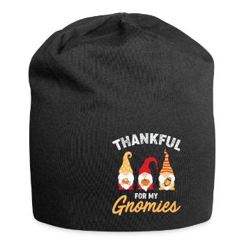 Thanksgiving Thankful pour mes Gnomies - Bonnet en jersey - noir - Devant