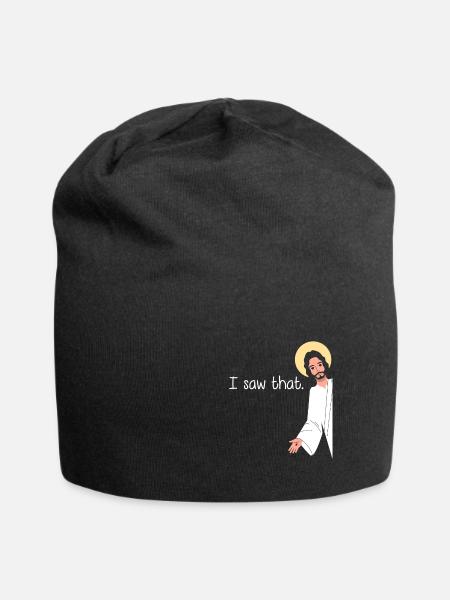 Jesus - I saw that Funny Christian Meme - Jersey-Beanie - Schwarz