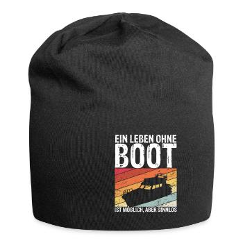 Boot Yacht Jolle Kajak Fan Geschenk Kapitän Schiff - Jersey-Beanie - Schwarz - Vorne