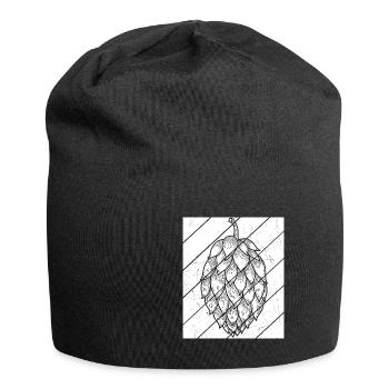 Hopfen Vintage Retro Craft Bier Motiv Liebhaber Bi - Jersey-Beanie - Schwarz - Vorne