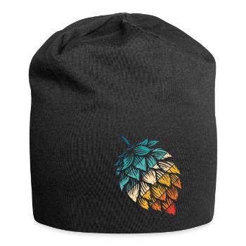 Hopfen Vintage Retro Craft Bier Motiv Liebhaber Bi - Jersey-Beanie - Schwarz - Vorne